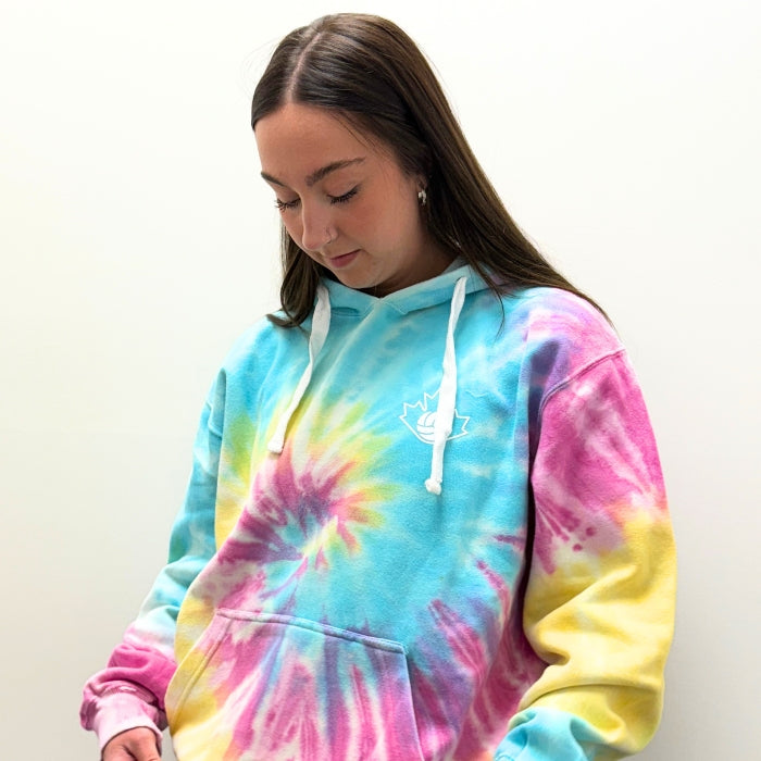 Volleyball Canada Tie Dye Hoodie