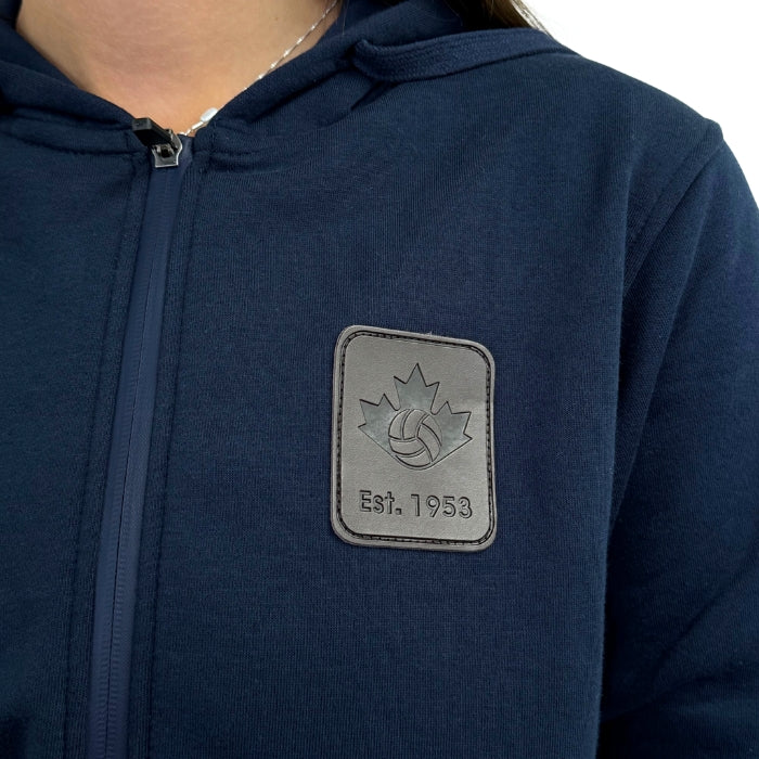 Volleyball Canada Navy Full Zip Hoodie