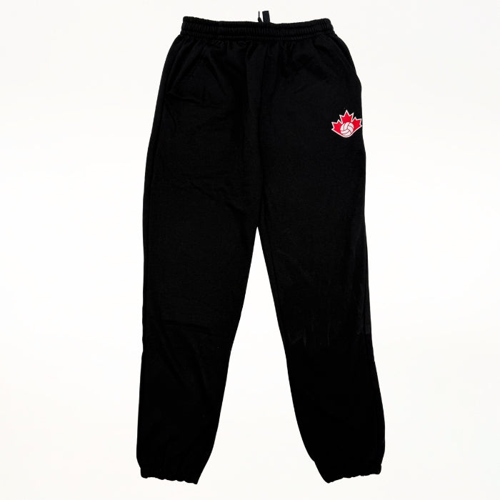 Volleyball Canada Black Closed Bottom Sweatpants