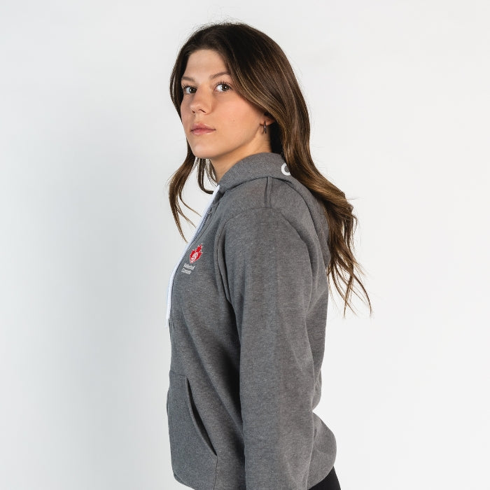 Volleyball Canada Grey Full Zip Hoodie