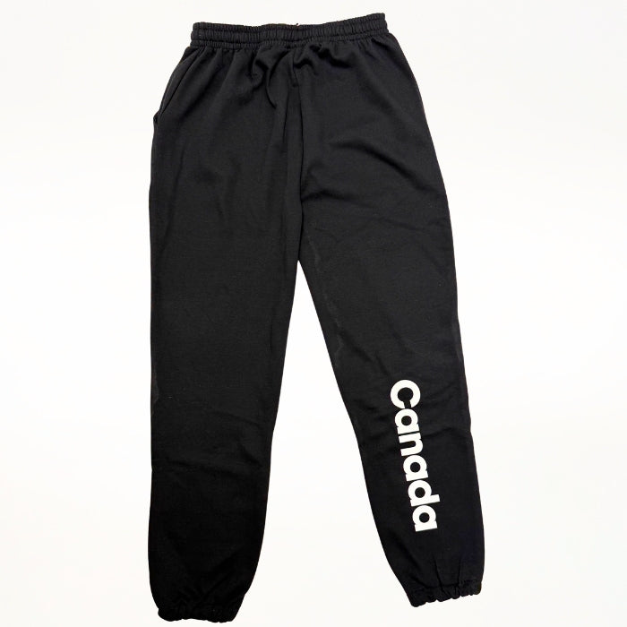 Volleyball Canada Black Closed Bottom Sweatpants
