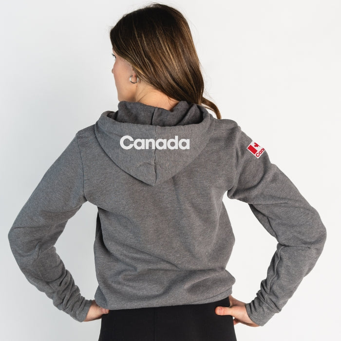 Volleyball Canada Grey Full Zip Hoodie