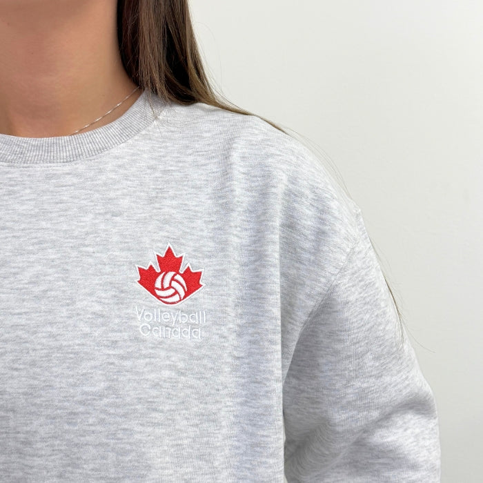 Volleyball Canada Ash Crewneck