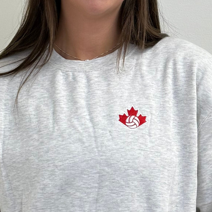 Volleyball Canada Ash Crewneck