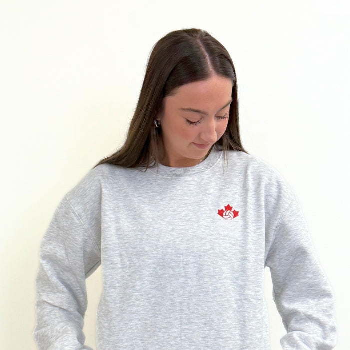 Volleyball Canada Ash Crewneck